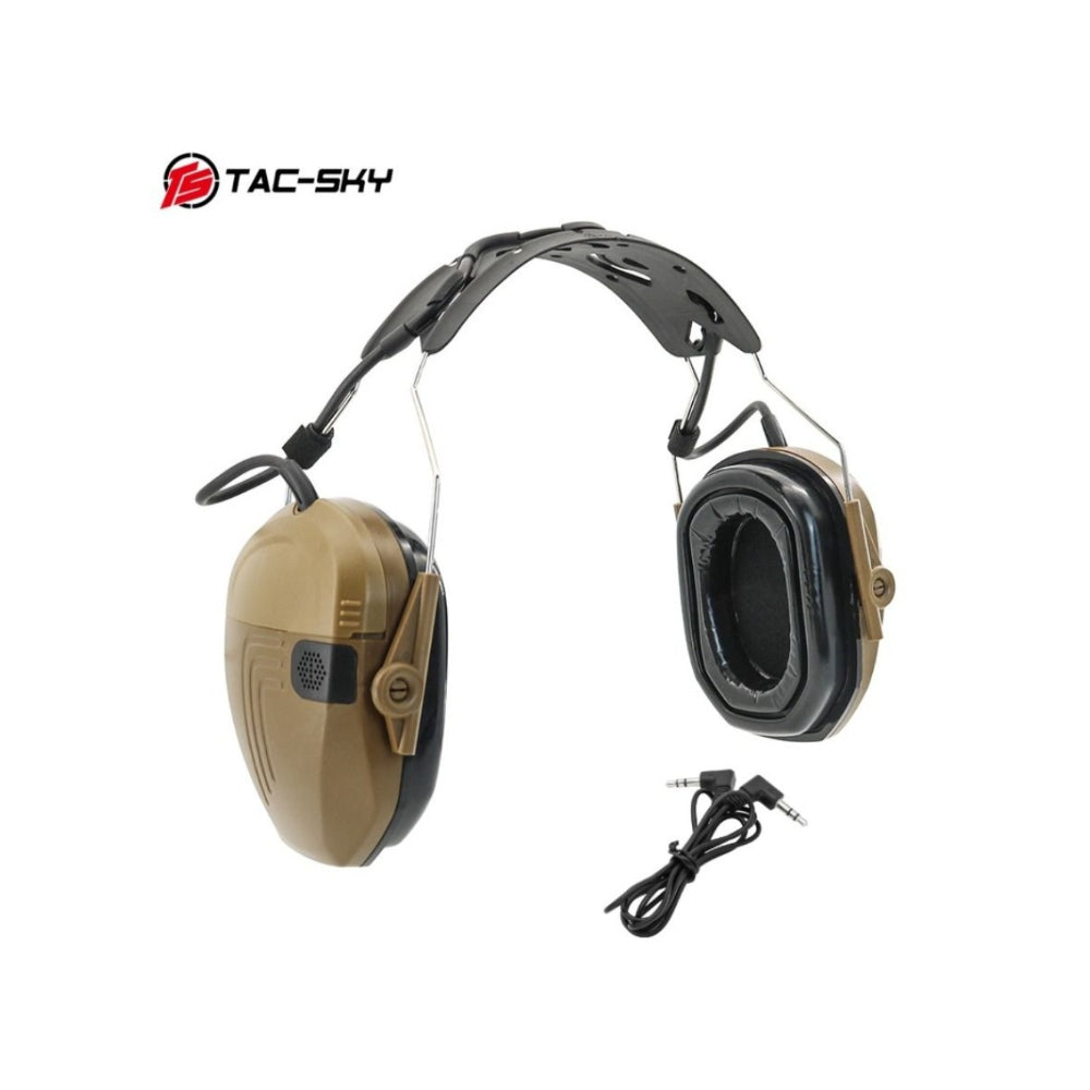 TAC-SKY Tactical Airsoft Headphones with Electronic Noise Cancellation Protective Headphones with a Removable Headband