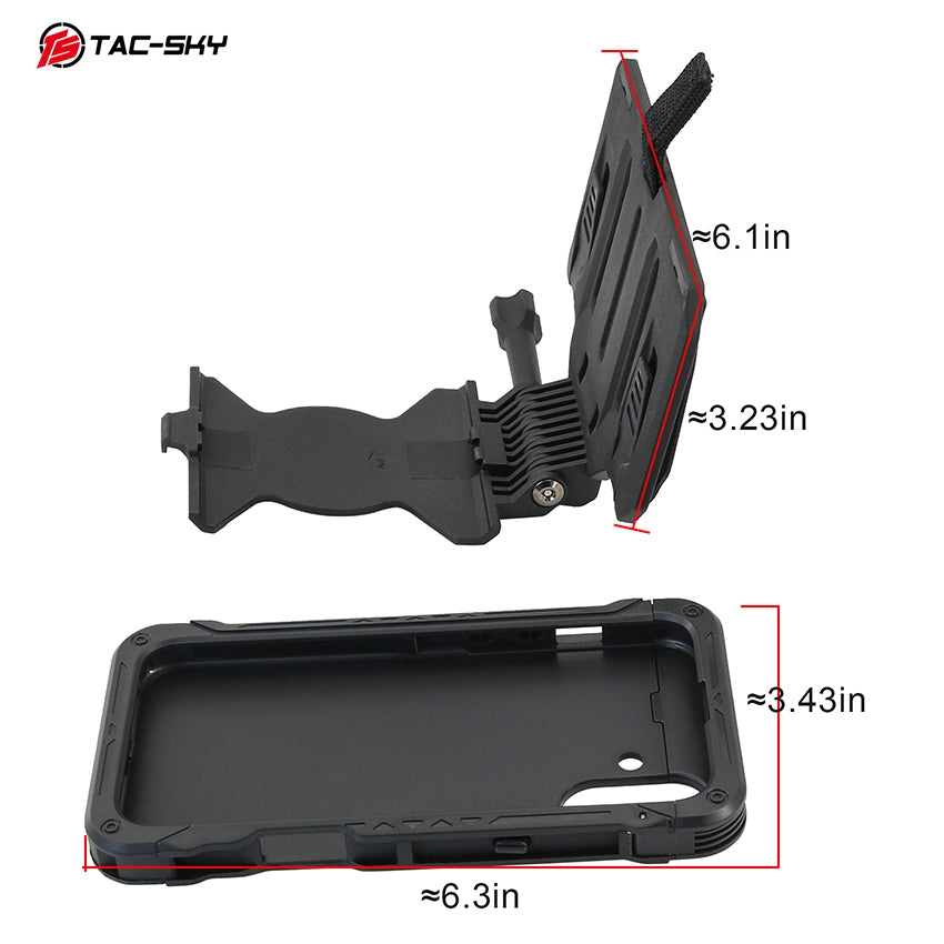 Tactical Vest MOLLE Foldable Phone Mount Outdoor Hunting Airsoft Navigation Phone Holder for iPhone 16 Size M