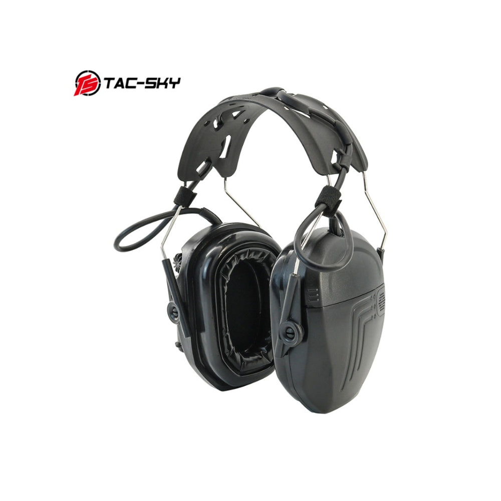 TAC-SKY Tactical Airsoft Headphones with Electronic Noise Cancellation Protective Headphones with a Removable Headband