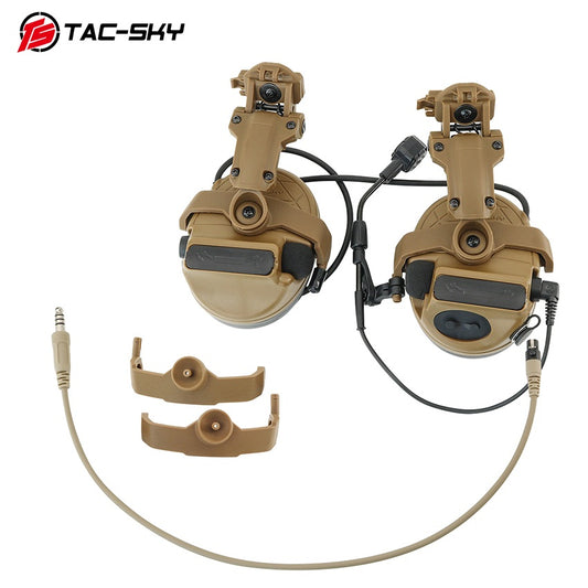 TAC-SKY Tactical C5 PRO 2.0 Headset Mount with ARC Helmet Rail Detachable Cable Condenser Microphone