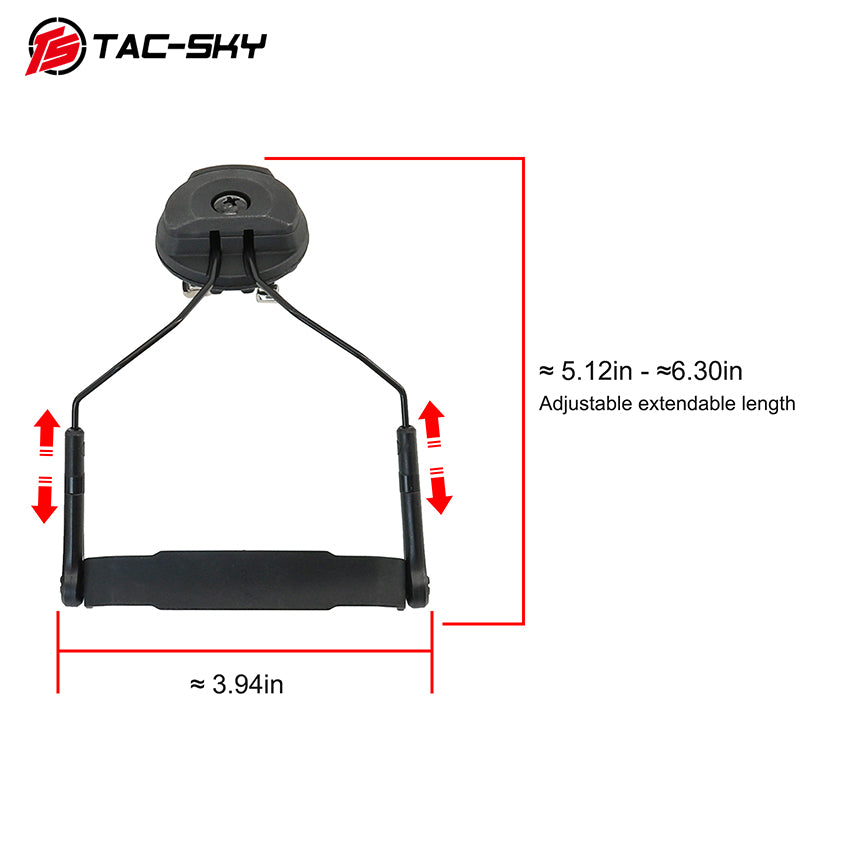 Tactical Helmet Headset Adapter Mount, Compatible with AMP Headset for M-LOK Helmet Rails