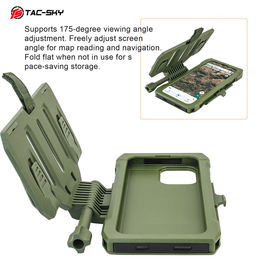 TAC-SKY MOLLE Chest Phone Holder Back-Insert Style Tactical Phone Mount for  for iPhone 14–15 Pro Size M