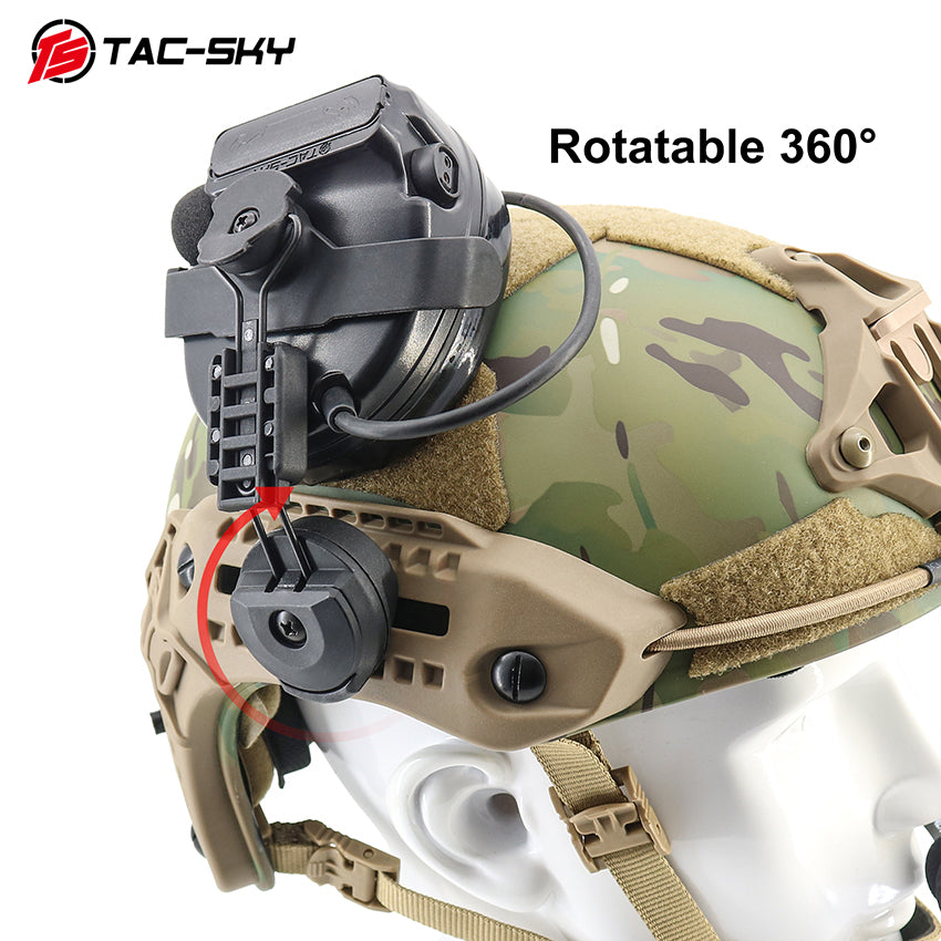 TAC-SKY Tactical MLOK Helmet Rail Adapter Mount 2.0 for COMTA II, III, and V Hearing Protection Headsets
