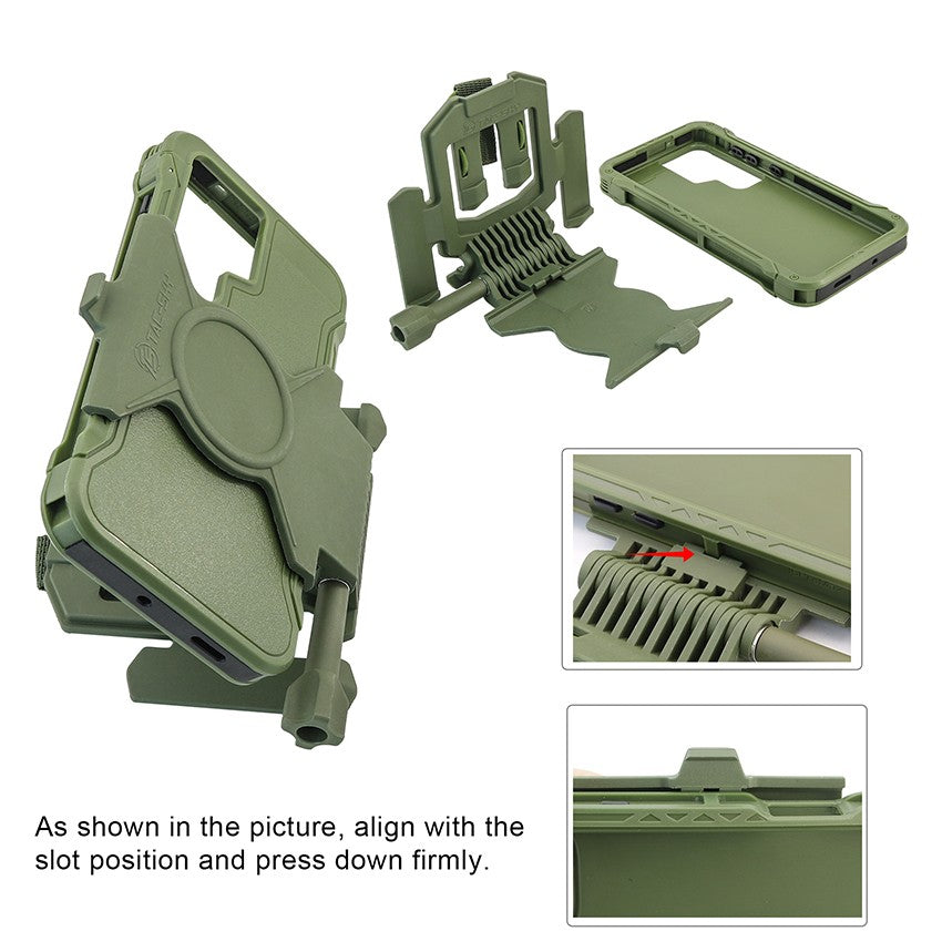 TAC-SKY Outdoor Tactical Sports Phone Chest Rig, Compatible with Samsung Galaxy S25/S26 UItra Suitable for Molle Vests