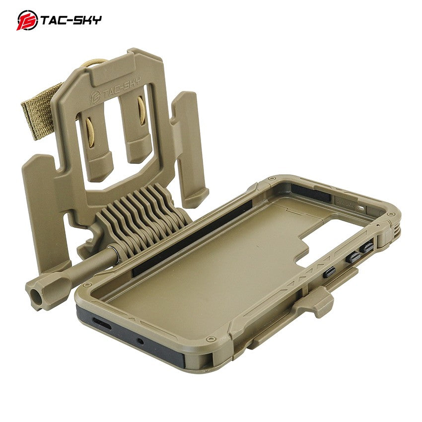 TAC-SKY Tactical Accessory Chest Mount Phone Holder Compatible with Samsung Galaxy S23/S24/S25 and MOLLE Vest Mounts