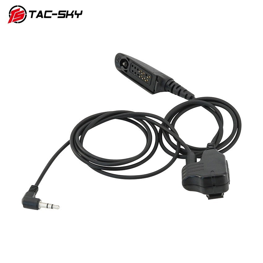 TAC-SKY Tactics GP328 Plug-to-3.5 mm /Mic Cable Compatible with Motorola GP140, GP320, and GP328 -Way Radios