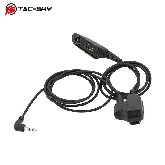 TAC-SKY Tactics GP328 Plug-to-3.5 mm /Mic Cable Compatible with Motorola GP140, GP320, and GP328 -Way Radios