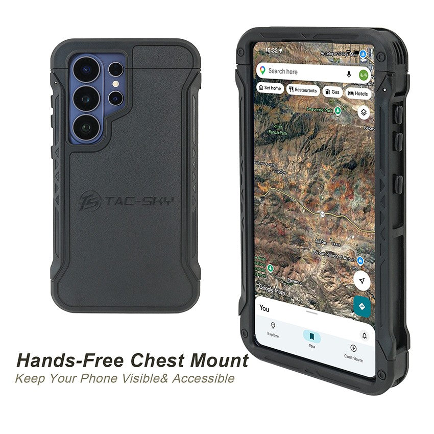TAC-SKY Tactical MOLLE Chest Phone Mount—Foldable Phone Mount for Samsung Galaxy S26 Ultra