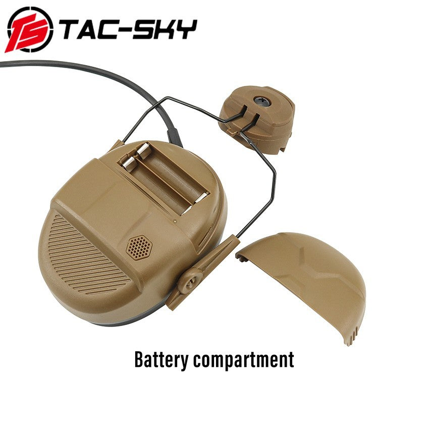 TAC-SKY Tactical ARC Rail-Mounted Headset Mount with Hearing Protection+ 3.5 mm Audio Cable