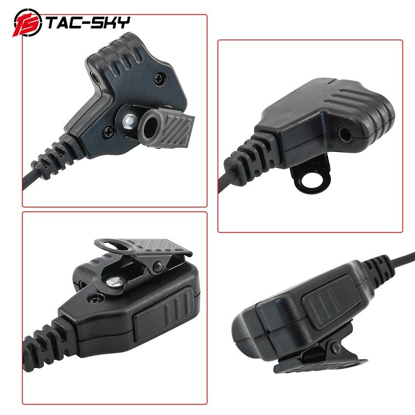 TAC-SKY Tactics GP328 Plug-to-3.5 mm /Mic Cable Compatible with Motorola GP140, GP320, and GP328 -Way Radios