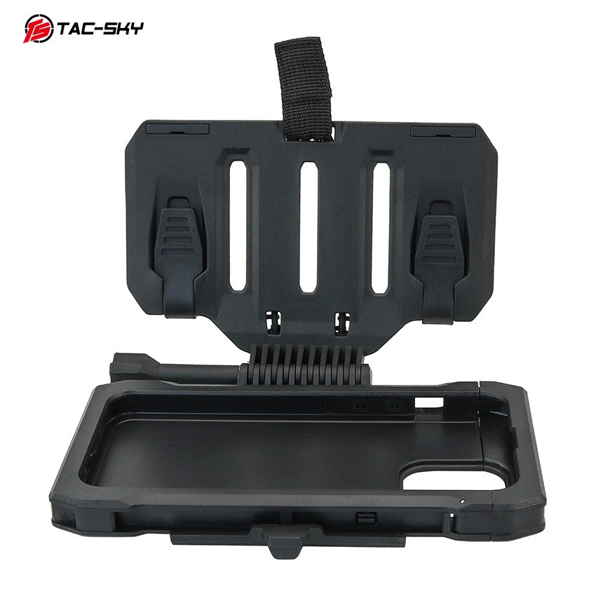 TAC-SKY Tactical MOLLE Rotatable Phone Mount Kit with Rugged Case for iPhone 14 15 Pro Max, Vest Navigation Holder