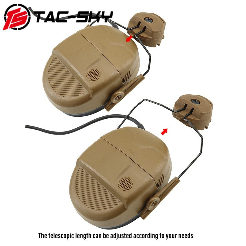 TAC-SKY Tactical ARC Rail-Mounted Headset Mount with Hearing Protection+ 3.5 mm Audio Cable