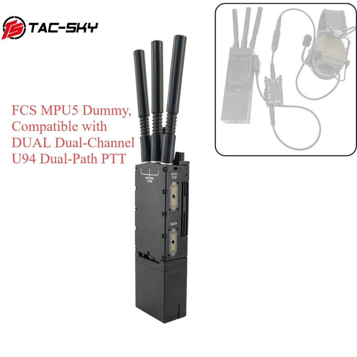TAC-SKY Tactical MPU5 Simulated Wireless Antenna, Military-Style Airsoft Role-Playing Prop