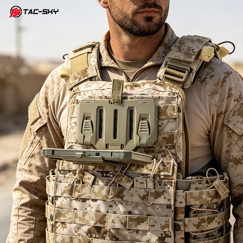 TAC-SKY Tactical MOLLE Rotatable Phone Mount Kit with Rugged Case for iPhone 14 15 Pro Max, Vest Navigation Holder