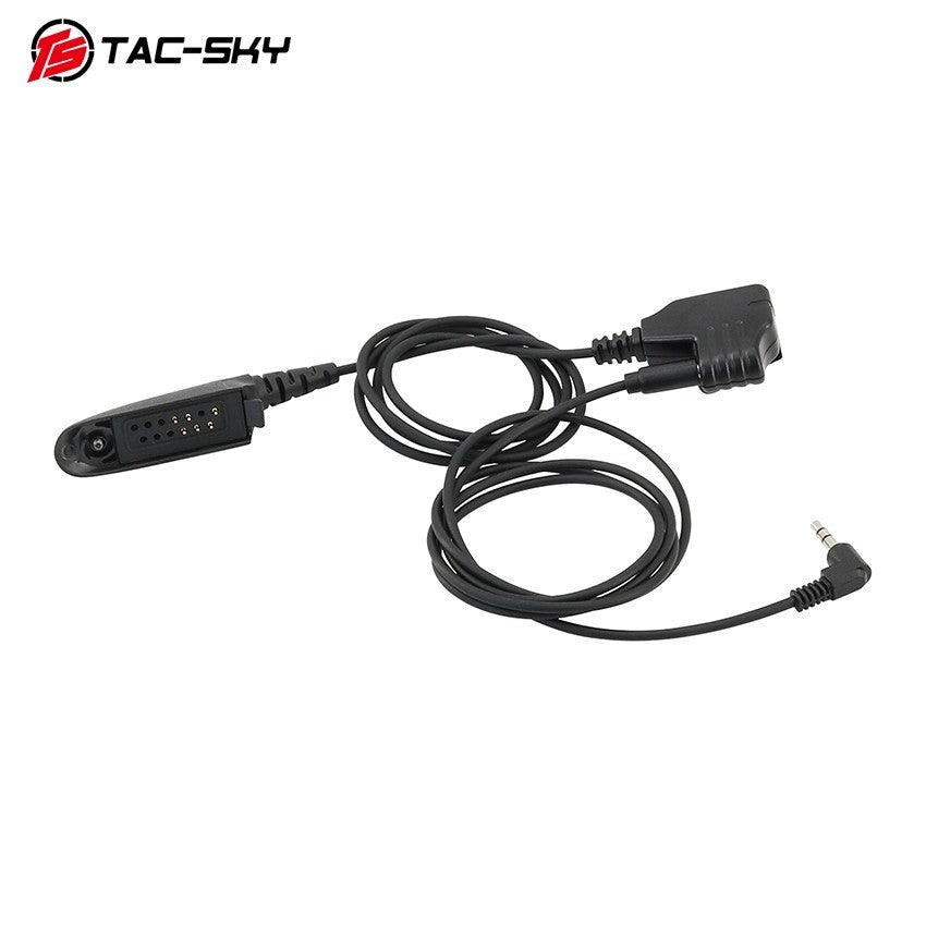 TAC-SKY Tactics GP328 Plug-to-3.5 mm /Mic Cable Compatible with Motorola GP140, GP320, and GP328 -Way Radios