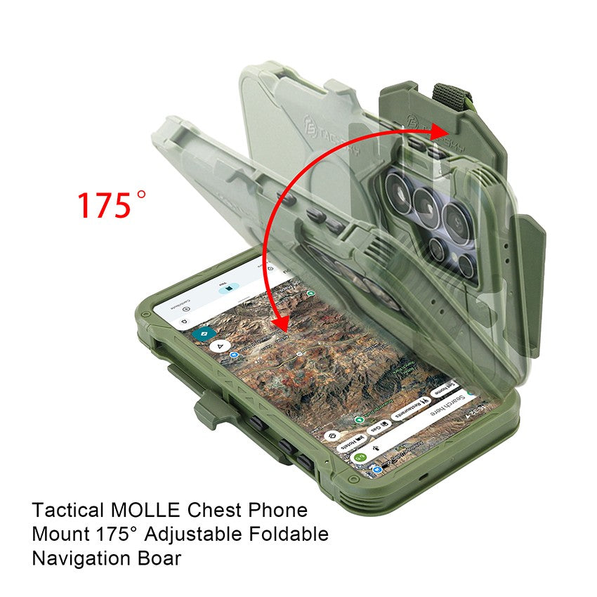 TAC-SKY Outdoor Tactical Sports Phone Chest Rig, Compatible with Samsung Galaxy S25/S26 UItra Suitable for Molle Vests