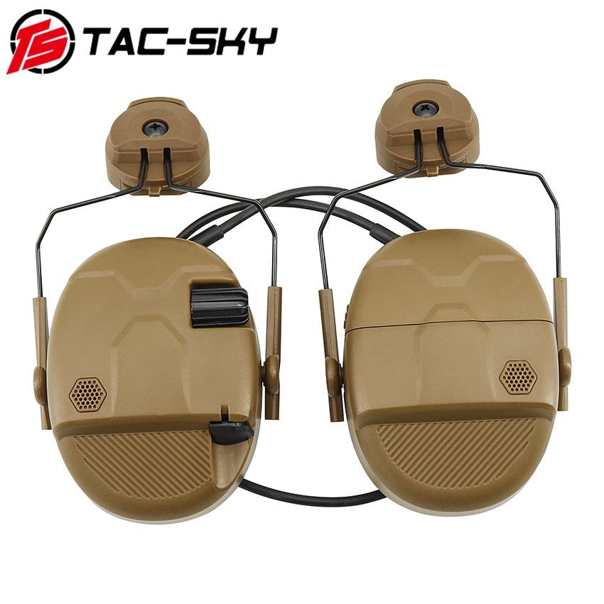 TAC-SKY Tactical ARC Rail-Mounted Headset Mount with Hearing Protection+ 3.5 mm Audio Cable