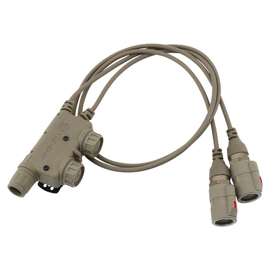 TS TAC-SKY V2 PTT 6pin Dual Comm Compatible with COMTA II/III Tactical Headset for AN/PRC 152/148 Radio
