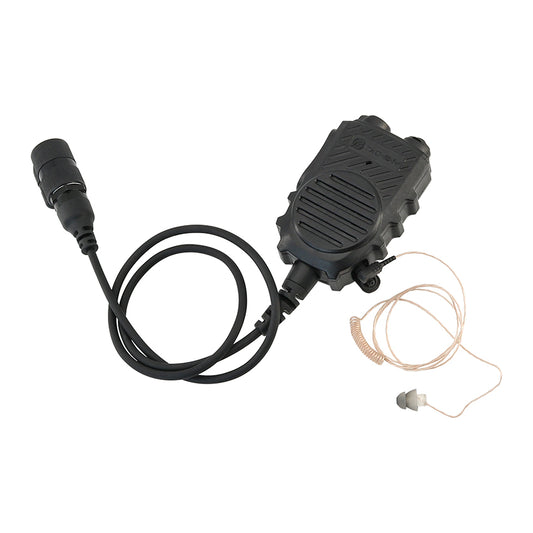 TS TAC-SKY Mini Single Side Wired Earbud 3.5mm + 6-Pin Handheld Microphone PTT