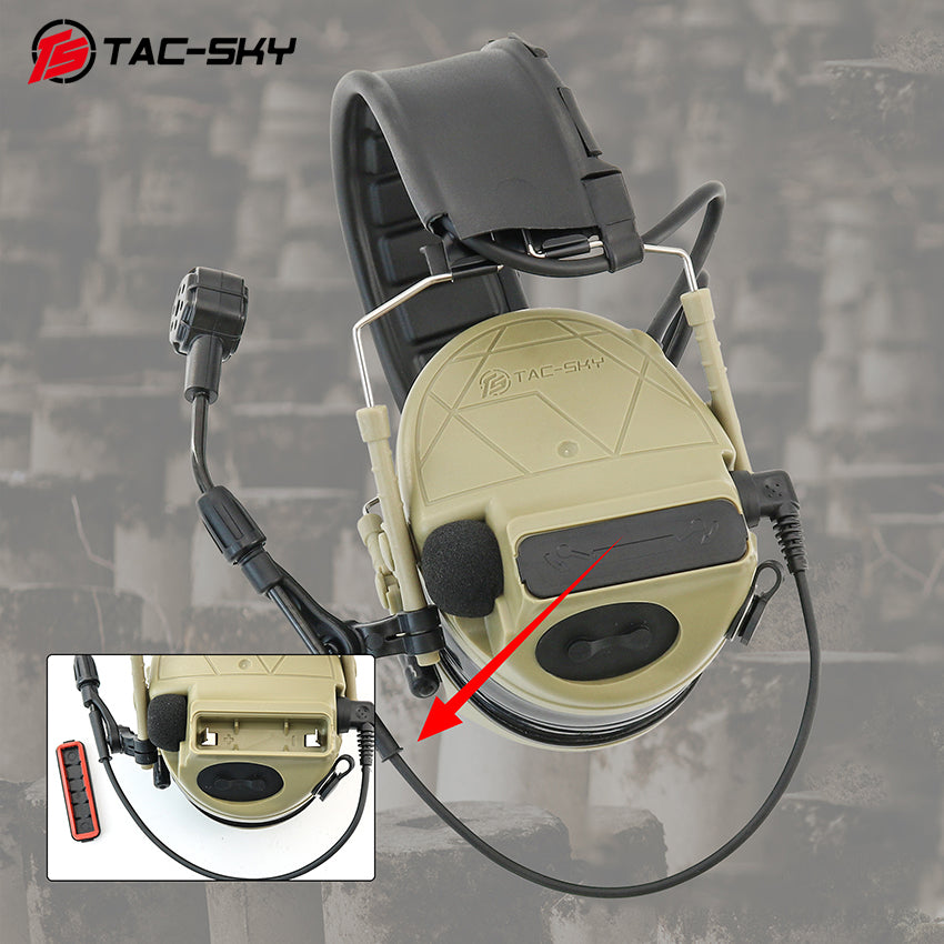TAC-SKY Tactical for C5 PRO 2.0 Headphones with Detachable Headband, Ideal for Hunting and Shooting
