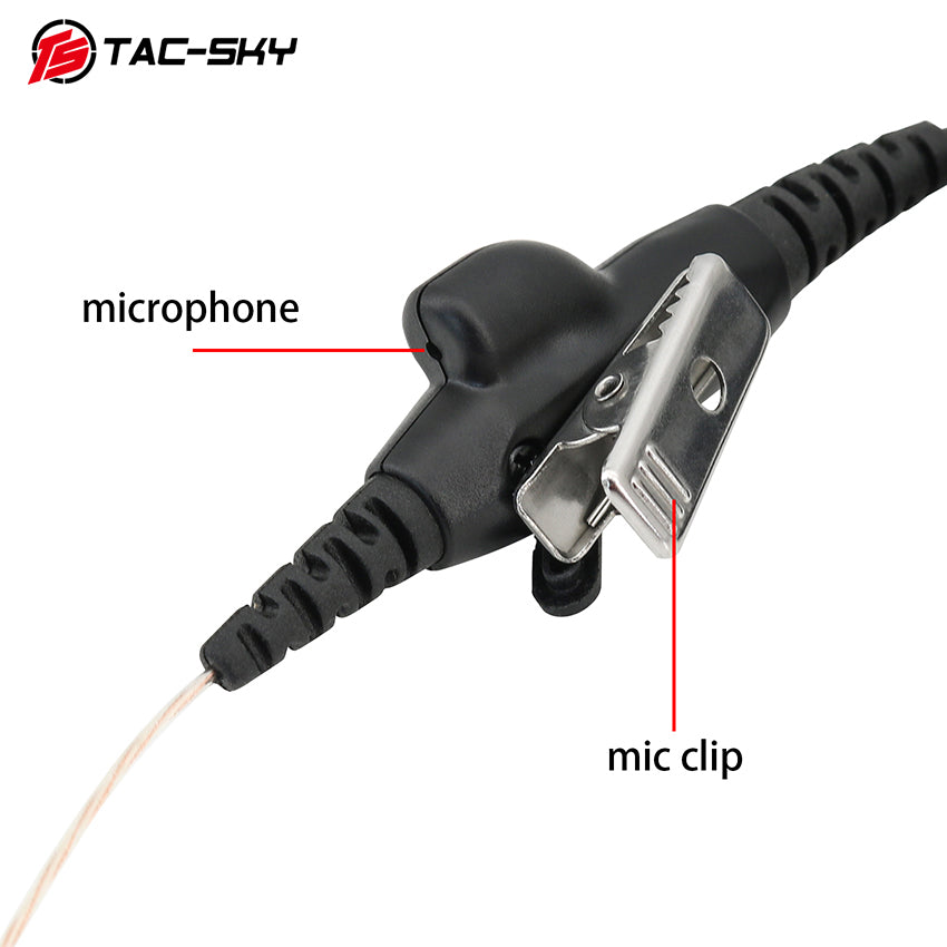 TAC-SKY Tactical Light Mini Headphones with Military/Civilian dual-Mode Support, Compatible with Baofeng UV-5R