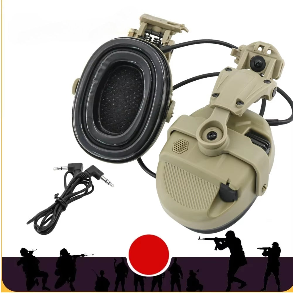TAC-SKY Tactical Electronic Hearing Protection Silicone Earmuffs +3.5mm for ARC Track— for Outdoor Shooting and Hunting