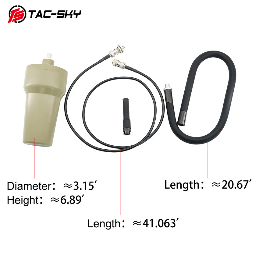 TAC-SKY Tactical Outdoor Antenna Cylinder Protective Housing Assembly with BNC Cable Set
