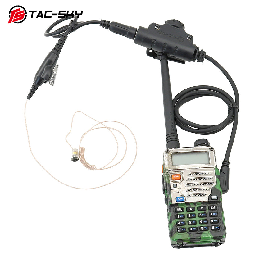 TAC-SKY Tactical Light Mini Headphones with Military/Civilian dual-Mode Support, Compatible with Baofeng UV-5R