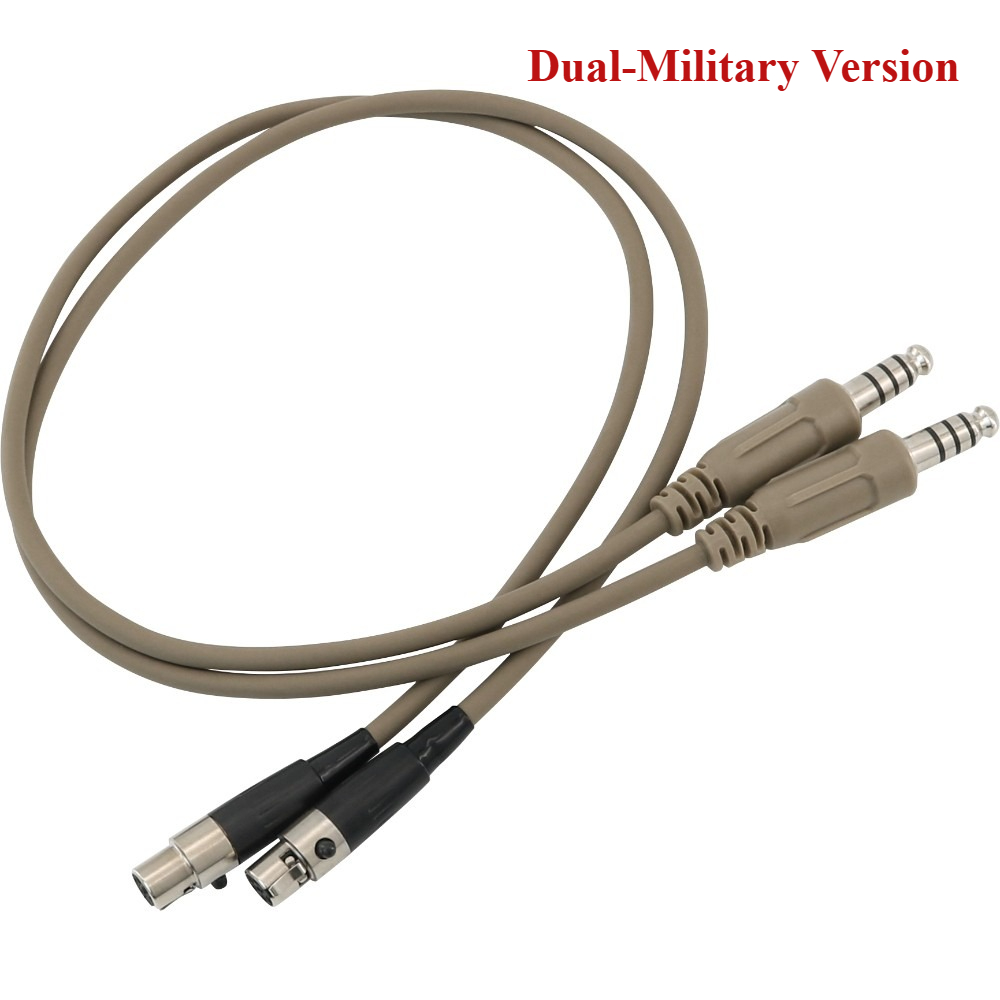 TAC-SKY AMP Dual Headset Adapter Cable—for TACSKY AMP Headphones Not Compatible with FCS AMP Headphones.