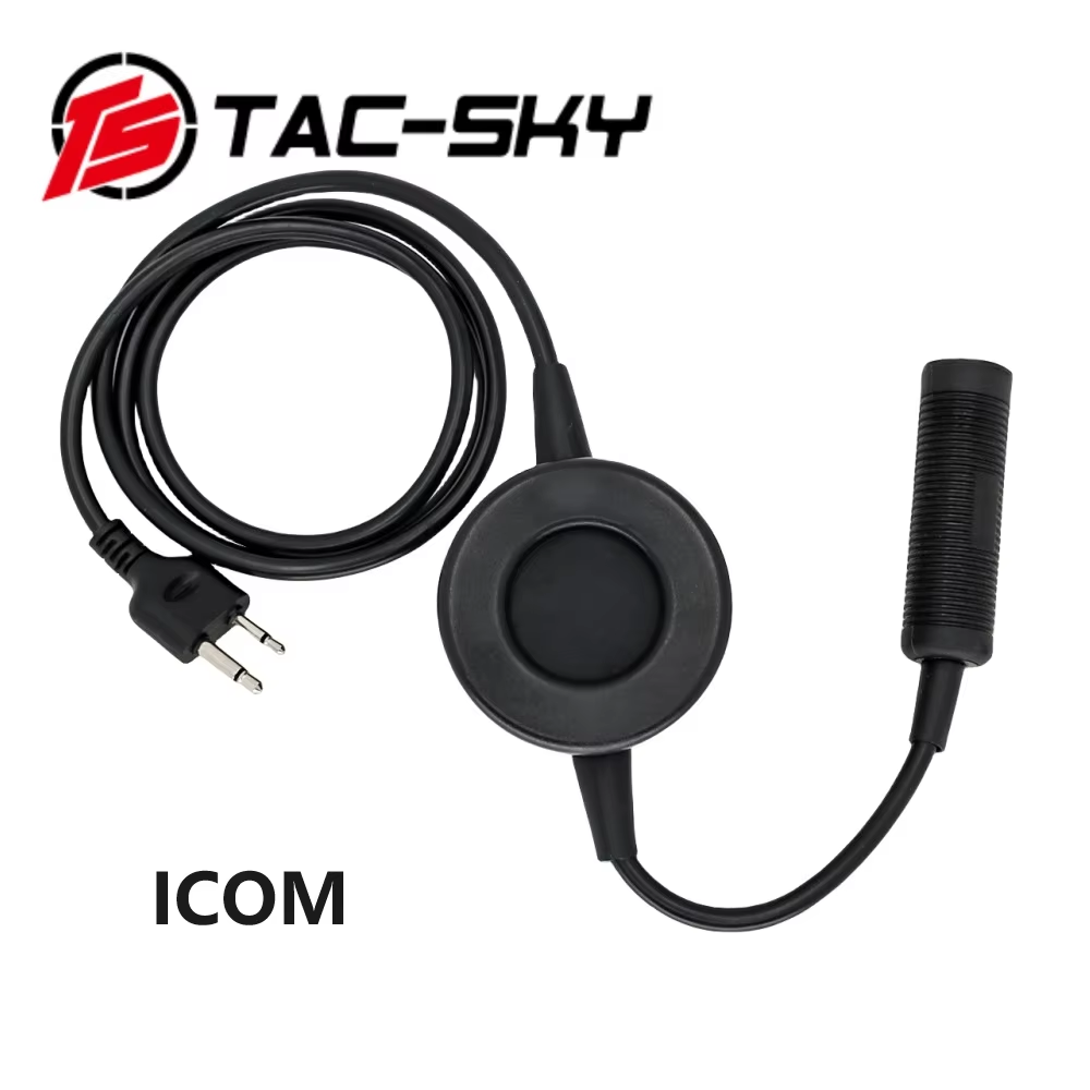 TAC-SKY Tactical PTT TCI PTT Headset Adapter is Suitable for Electronic Protective Earmuffs Hunting Shooting  Headset