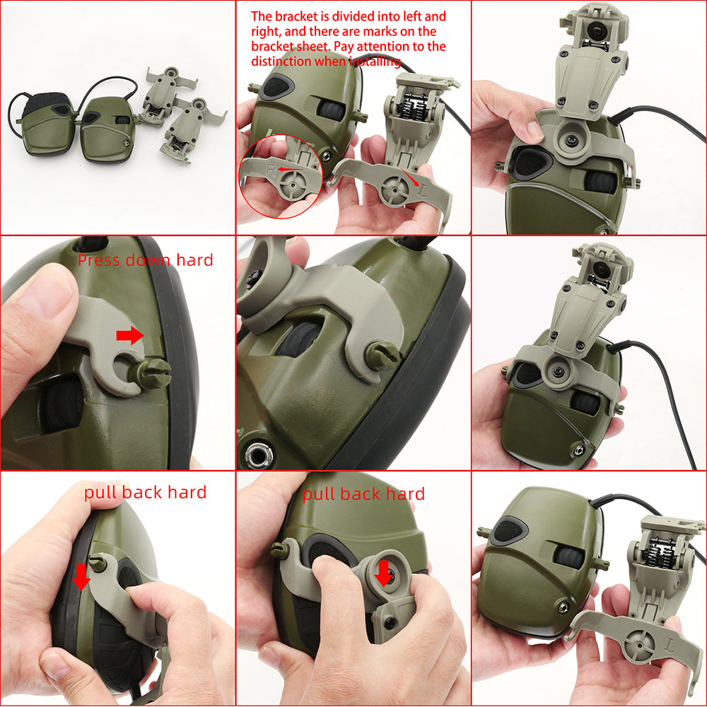 TAC-SKY Tactical Headset ARC Rail Adapter for Howard Leight Impact Sport Airsoft Shooting Sports Headphones