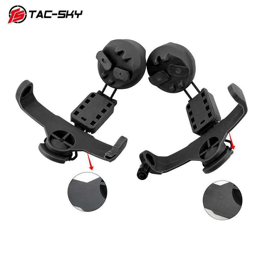 TAC-SKY Tactical MLOK Helmet Rail Adapter Mount 2.0 for COMTA II, III, and V Hearing Protection Headsets