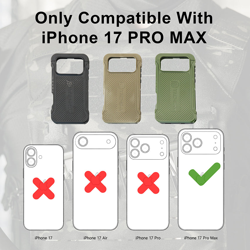 TAC-SKY Hunting Shooting Game Phone Case with Foldable Phone Stand Fits MOLLE Vests Compatible with iPhone 17 Pro Max