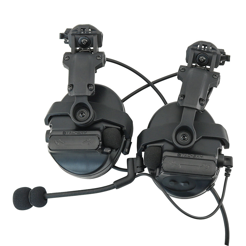 TS TAC-SKY 2.0 ARC Rail Helmet Mounting Hearing Protection Active Noise Cancellation Silicone Earmuffs TSC3 Tactical Headset Pick up sound + PTT