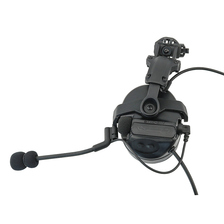 TS TAC-SKY 2.0 ARC Rail Helmet Mounting Hearing Protection Active Noise Cancellation Silicone Earmuffs TSC3 Tactical Headset Pick up sound + PTT