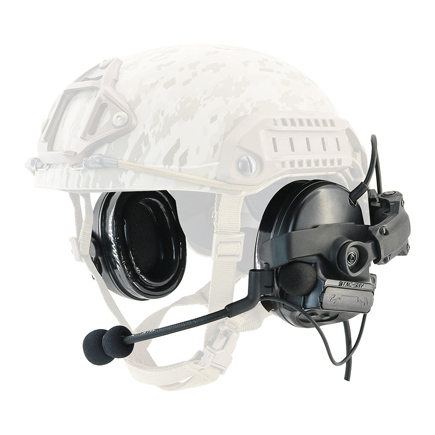 TS TAC-SKY 2.0 ARC Rail Helmet Mounting Hearing Protection Active Noise Cancellation Silicone Earmuffs TSC3 Tactical Headset Pick up sound + PTT