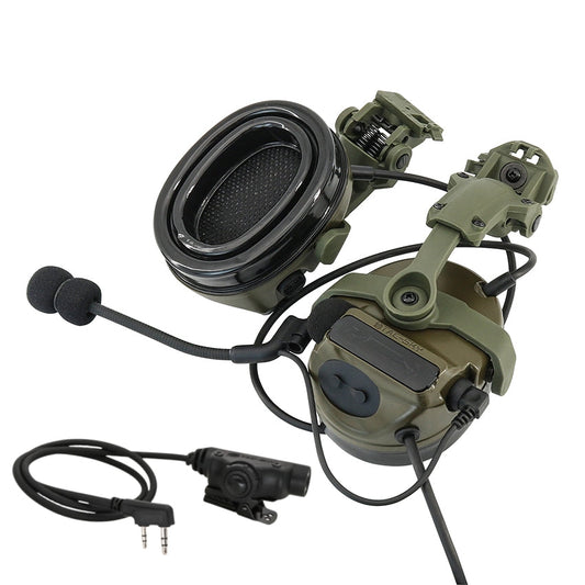 TS TAC-SKY 2.0 Wendy 3.0 Rail Helmet Mounting C3 Tactical Headset Hearing Protection + V2 PTT