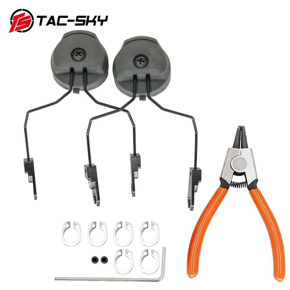 TS TAC-SKY Headset Accessories ARC Rail Helmet Mounting Compatible with Sordin Tactical Headset