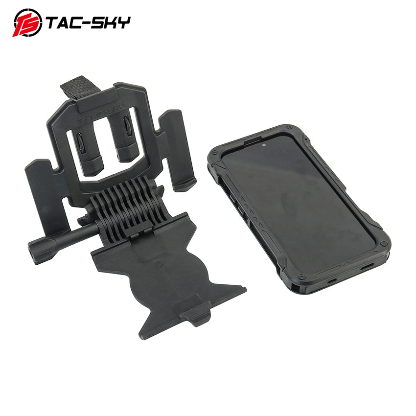 TS TAC-SKY MOLLE Tactical Vest Flip Phone Case, Heavy Duty Flap Cover Phone Holster Pouch Compatible with iPhone 16/16 Plus/16 Pro/16 Pro Max, Wear Resistant Shockproof Outdoor Hunting Camping Military Gear