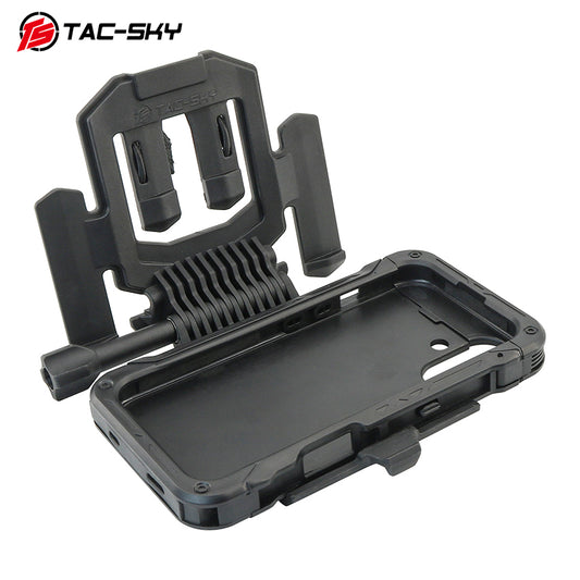 TS TAC-SKY MOLLE Tactical Vest Flip Phone Case, Heavy Duty Flap Cover Phone Holster Pouch Compatible with iPhone 16/16 Plus/16 Pro/16 Pro Max, Wear Resistant Shockproof Outdoor Hunting Camping Military Gear