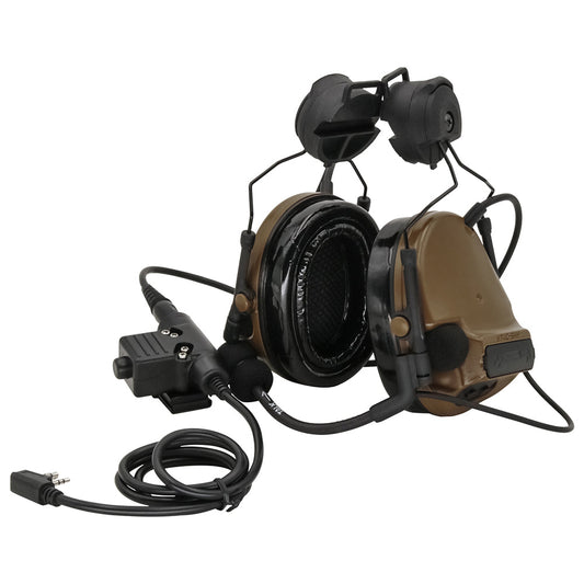 TAC-SKY C3 Tactical Headset Helmet Fast Rail Version with kenwoodPTT Silicone Earmuffs Noise Reduction