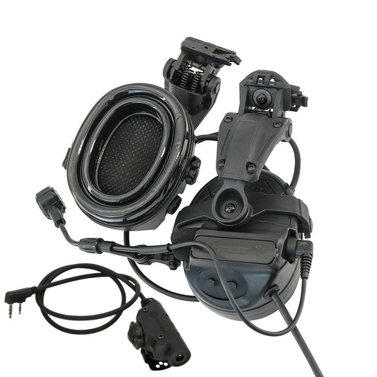 TS TAC-SKY ARC Rail Helmet Bracket C5 Pro Electronic Hearing protection Tactical Headset + V2 PTT