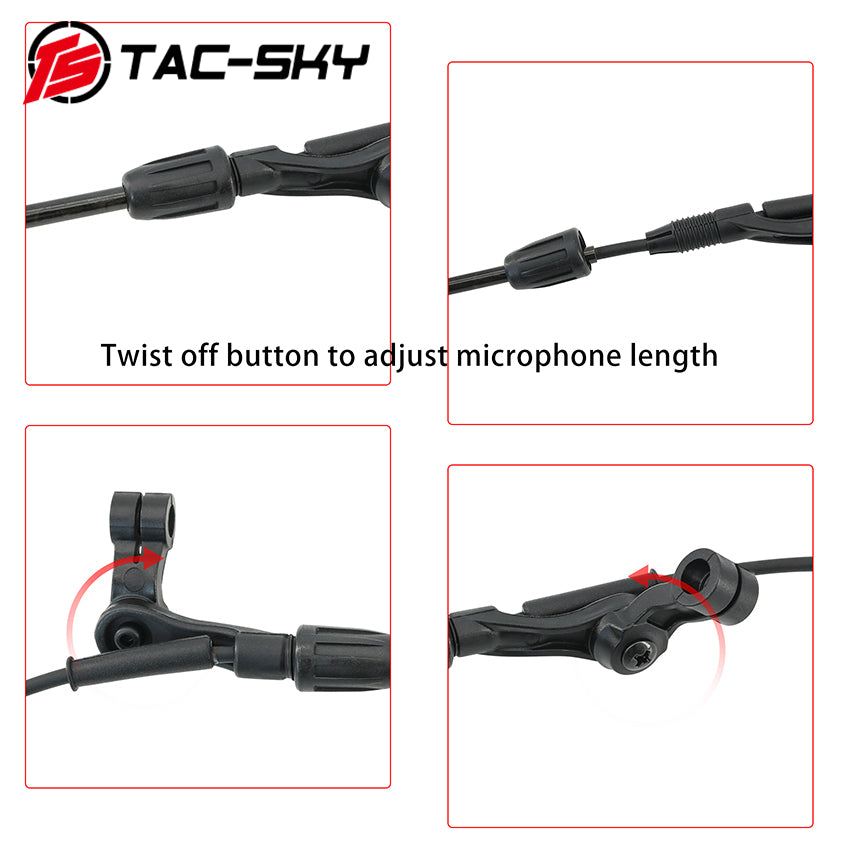 TS TAC-SKY Headset Accessory Condenser microphones Compatible with Comta V Tactical Headset
