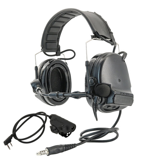 TS TAC-SKY Active Noise Cancellation Silicone Earmuffs Tactical Headset C5 XPI + U94 PTT