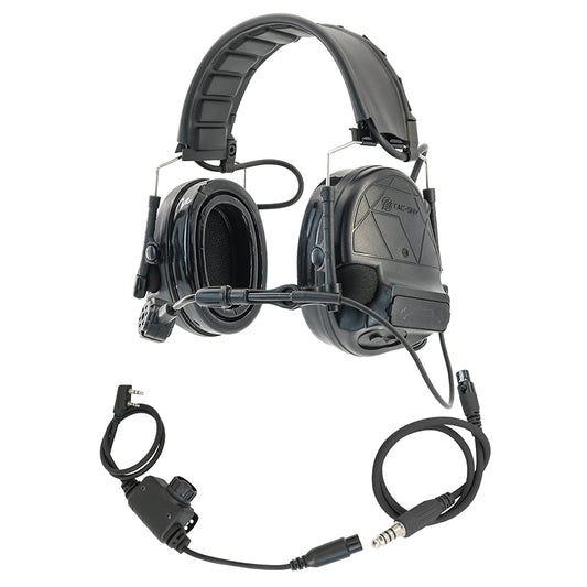 TS TAC-SKY Hearing Protection Sound Pickup Earmuff C5 PRO 2.0 Tactical Headset+ PTT + Detachable 7.0mm Cable