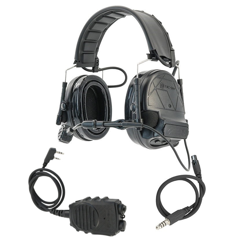 TS TAC-SKY 2.0 C5 Pro Tactical Headset Active Noise Cancellation Hearing Protection Silicone Earmuffs + PTT