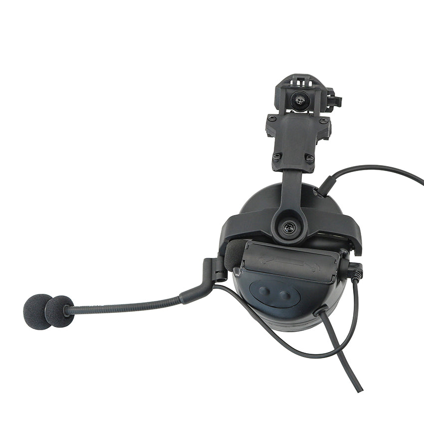 TS TAC-SKY 2.0 ARC Rail Helmet Mounting C2 Tactical Headset Hearing Protection Silicone Earmuffs + U94 PTT