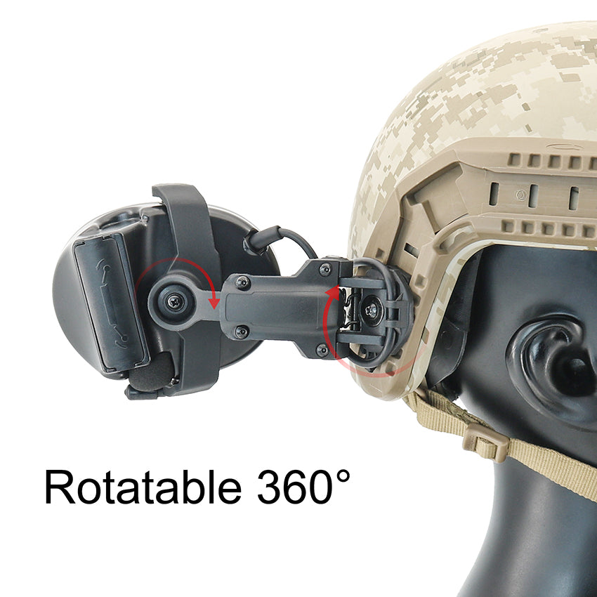 TS TAC-SKY 2.0 ARC Rail Helmet Mounting C2 Tactical Headset Electronic Pickup Hearing Protection Silicone Earmuffs + PTT