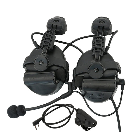 TS TAC-SKY ARC Rail Helmet Mount Hearing Protection Tactical Headset C2 + V2 PTT