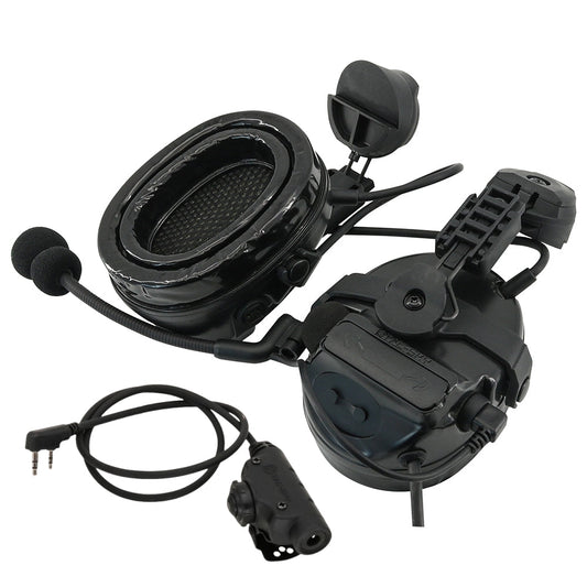 TS TAC-SKY ARC Rail Helmet Bracket Tactical Headset C3 Hearing Protection + V2 PTT